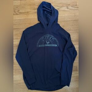 Sun Studios Navy Long Sleeve Hooded Shirt